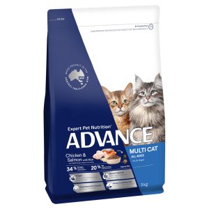 Advance Multi Cat Dry Cat Food Salmon & Chicken With Rice 2kg